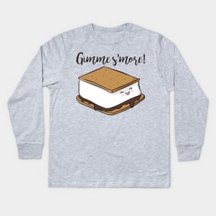 Gimme S'More- Cute Camping Gift Kids Long Sleeve T-Shirt
